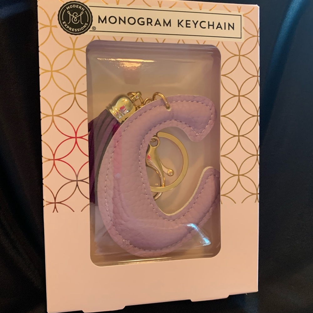 Monogram Keychain With Tassel - Picture 3 of 6